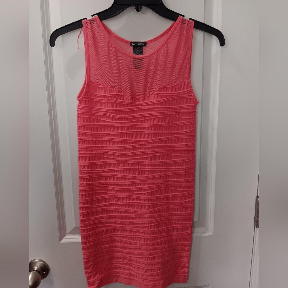 DRESS WITH SHEER TOP